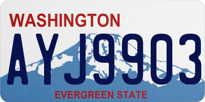 WA license plate AYJ9903
