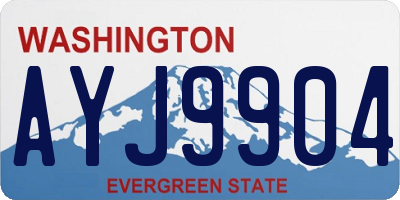 WA license plate AYJ9904