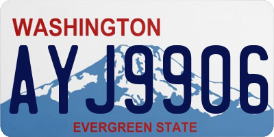 WA license plate AYJ9906
