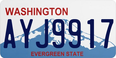 WA license plate AYJ9917