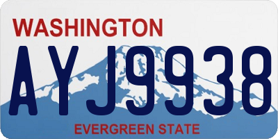 WA license plate AYJ9938