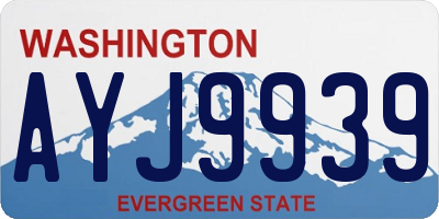 WA license plate AYJ9939