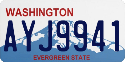 WA license plate AYJ9941
