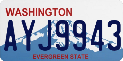 WA license plate AYJ9943