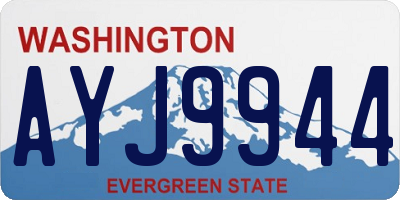 WA license plate AYJ9944
