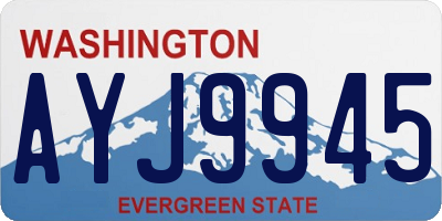 WA license plate AYJ9945