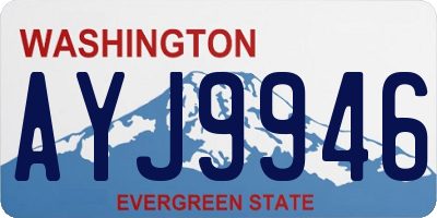 WA license plate AYJ9946