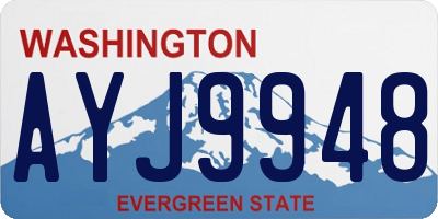 WA license plate AYJ9948
