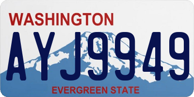 WA license plate AYJ9949