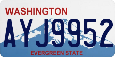 WA license plate AYJ9952