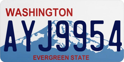 WA license plate AYJ9954