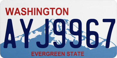WA license plate AYJ9967