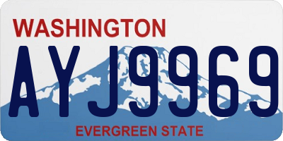 WA license plate AYJ9969