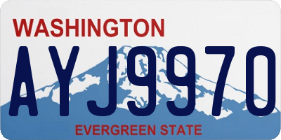 WA license plate AYJ9970