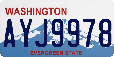 WA license plate AYJ9978