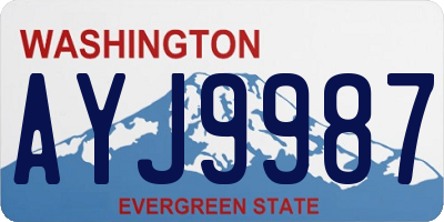 WA license plate AYJ9987