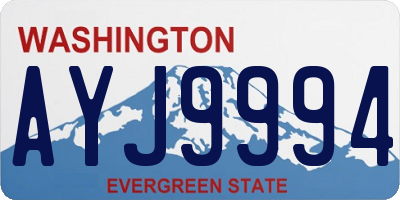 WA license plate AYJ9994