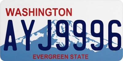 WA license plate AYJ9996