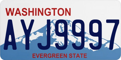 WA license plate AYJ9997