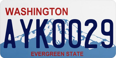 WA license plate AYK0029