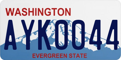 WA license plate AYK0044