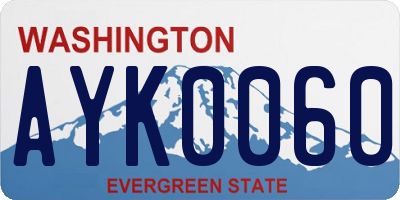 WA license plate AYK0060