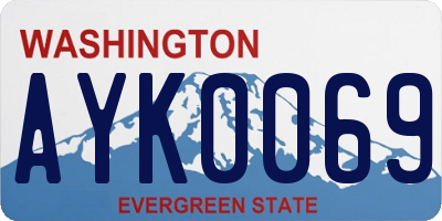 WA license plate AYK0069