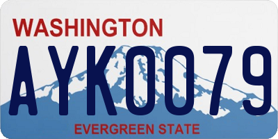 WA license plate AYK0079