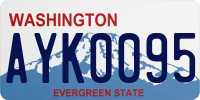 WA license plate AYK0095