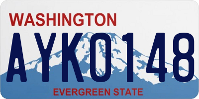 WA license plate AYK0148