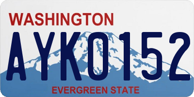 WA license plate AYK0152
