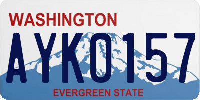 WA license plate AYK0157