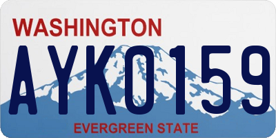 WA license plate AYK0159