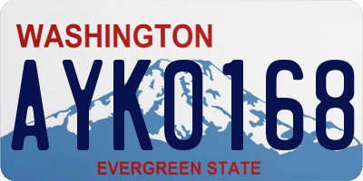 WA license plate AYK0168