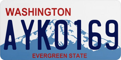 WA license plate AYK0169