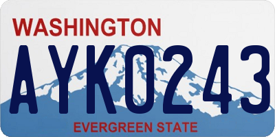 WA license plate AYK0243