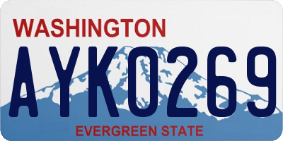 WA license plate AYK0269