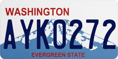 WA license plate AYK0272