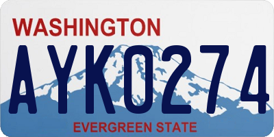 WA license plate AYK0274