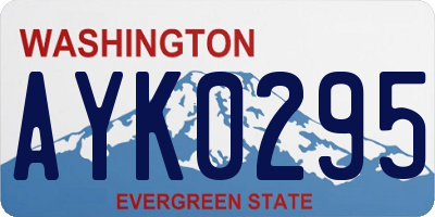 WA license plate AYK0295