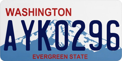 WA license plate AYK0296