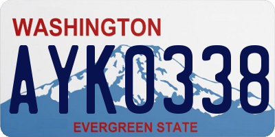 WA license plate AYK0338