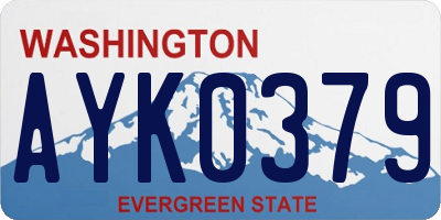 WA license plate AYK0379
