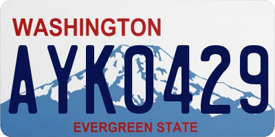 WA license plate AYK0429