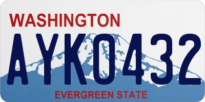 WA license plate AYK0432