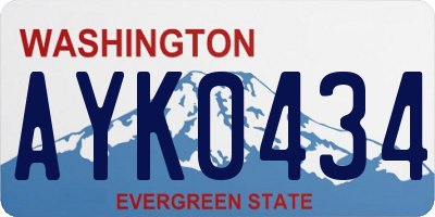 WA license plate AYK0434