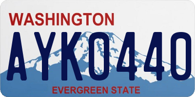 WA license plate AYK0440