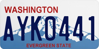 WA license plate AYK0441