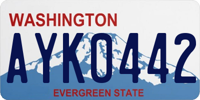 WA license plate AYK0442