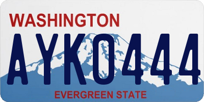 WA license plate AYK0444